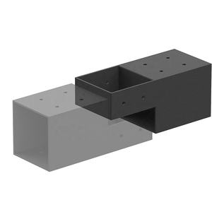 Kit gazebo et pavillon de <span class=keywords><strong>pergola</strong></span> d'extérieur avec support de poteau de menuiserie métallique <span class=keywords><strong>Connecteur</strong></span> de poutres en bois et support de <span class=keywords><strong>pergola</strong></span> de clôture - Product Image 2