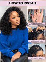 Extensions de cheveux humains au crochet en gros, lots de mèches invisibles à nœuds miracle, naturelles, crépues, pré-bouclées, tresses brésiliennes bouclées au crochet