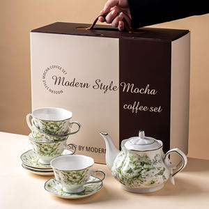 Original Français Vintage Style Mary Thé Tasse Soucoupe Ensemble Pastorale Porcelaine Céramique Après-Midi Thé Théière Coffret Cadeau pour Nourriture - Product Image 4