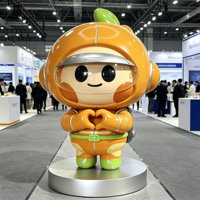 Harsen cartoon astronaut fruit mascotte sculptuur |   Op maat gemaakte karakterbeeldjes voor thuisdecoratie, hars ambachten