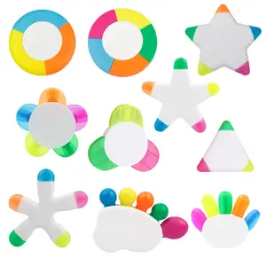 Pubblicità promozionale creativa particolare cancelleria multi-colore arcobaleno marcatore regalo a forma di logo personalizzato