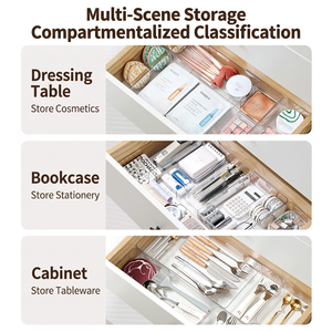 <b>Drawer</b> storage box expandable partition cutlery storage box acrylic grid visual management storage box kitchen accessory sorting - Product Image 5