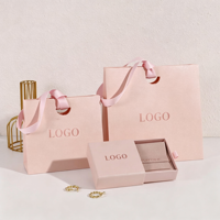 Luxe winkelpapieren tas met logo bedrukt, cadeauverpakking, papieren tas met handvat, groothandel, kleine juweliersboetiek tassen