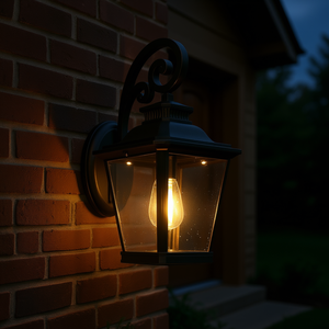 Lanterne murale d'extérieur DB, noire, vintage, lumière LED blanc chaud, lampe extérieure en métal étanche, lot de 2 - Product Image 2