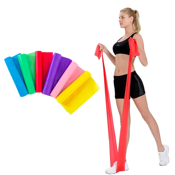 ECO-friendly TPE Elastic Band Bulk Resistance Band Flat Yoga Training Physical Therapy Band