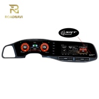 RoadNavi Double écran pour Dodge Challenger Hellcar SRT 2014-2023 Compteur de vitesse automatique Radio Android Navigation GPS