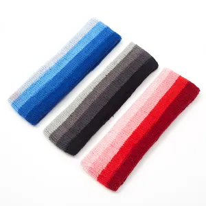 Headband Elastic Wholesale Custom Cotton Nylon Elastic Sport Towel Headband Sweatband For Running