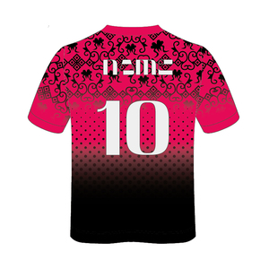 Maillot de <span class=keywords><strong>football</strong></span> Mascotte Aigle Agressif Rose Noir Dégradé Personnalisé - Product Image 3