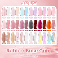 JOUS Nail Manufacture Prix Usine Qualité Supérieure 15 ML Multifonction Sans Résidu Haute Brillance OEM Personnalisable Gel UV Base Coat Caoutchouc