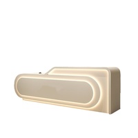 Bureau d'accueil moderne de luxe en bois massif, écologique et durable, pour immeubles de bureaux, hôtels, hôpitaux et écoles