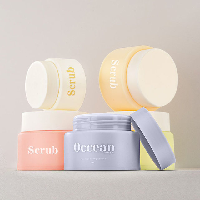 Free Sample 320ml Cute Pink Purple Face Serum Cream PE Container Empty Skin Care Face Cream Body Scrub Cosmetic Plastic Jar