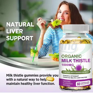 VitaSpring OEM Cápsulas de extracto de cardo mariano Desintoxicación del hígado Suplemento adelgazante para la salud Cardo Mariano Cápsulas blandas - Product Image 2