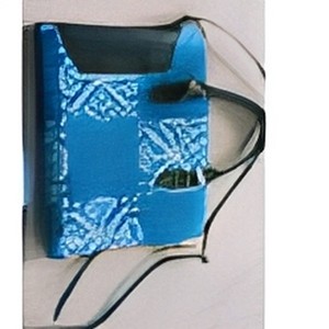 Cotton Blue Printed Tote Bag Fashionable Simple Leopard Print Pattern Tote Bag Canvas <b>Handbag</b> Bulk Product - Product Image 4