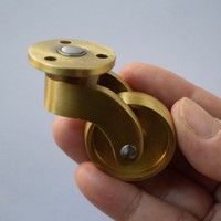 Roue pivotante en laiton pour meubles vintage, roulement à 360 degrés avec plaque de fixation pour remplacement de chaise ou armoire antique