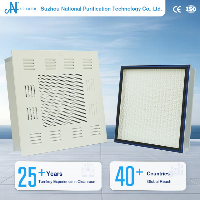 25 Years EPC Cleanroom Experience Aluminum Alloy Fiberglass New Gel Seal Hepa Box Filter for Cleanroom