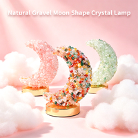 Veilleuse USB rechargeable en cristal naturel, multicolore, quartz rose, prénite, agate rouge, autres objets artisanaux en cristal pour la maison