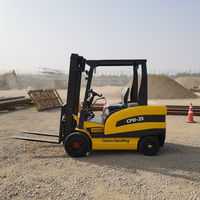 Chariot élévateur électrique JICHUAN 5T nouvelle génération avec pneus pleins AWD, longueur de fourche 3360 mm, transpalette électrique latérale - Origine Jiangsu, tout-terrain