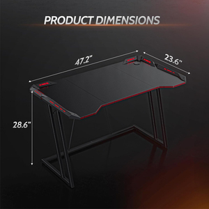 Bureau d'ordinateur <span class=keywords><strong>portable</strong></span> réglable <span class=keywords><strong>pour</strong></span> la maison avec surface en fibre de carbone, 47 pouces, en forme de Z, mobilier scolaire - Product Image 2