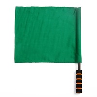 Drapeaux de communication de campagne d'arbitre de football de football à main en polyester 100D pour l'extérieur avec logo personnalisé pour drapeau de juge de ligne de match