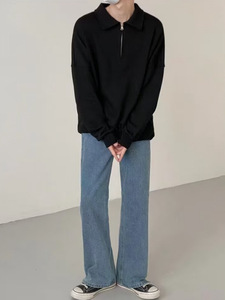 <span class=keywords><strong>Polo</strong></span> <span class=keywords><strong>grigia</strong></span> di alta qualità da uomo Casual Cargo a maniche lunghe t-Shirt con colletto Paul retrò americano con cappuccio - Product Image 4