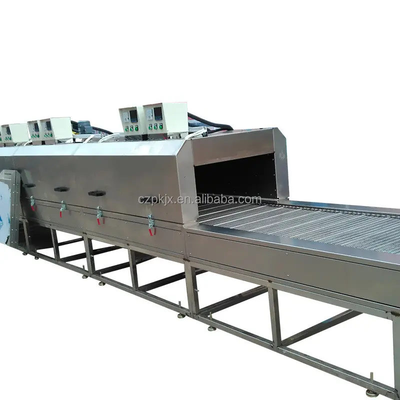 Flow type industrial tunnel furnace, stainless steel mesh belt high temperature oven