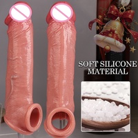 Nouvelle gaine pénienne en silicone souple effet cuir Wolf Braces, manchon pour pénis masculin, jouet sexuel pour adulte LM-D809