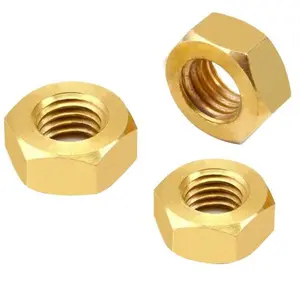 chinese Factory direct Supply, Standard Zinc Yellow bolts washer DIN934 SS Hex Nuts hexagon thin nut hex brass locking nuts/