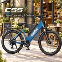 Sepeda Listrik Pengantar Barang Chamrider 26x3.0 Ban Tebal 48V 55Ah 80Nm Torsi Garpu Suspensi Rem Cakram Hidrolik Cargo Ebike C 55