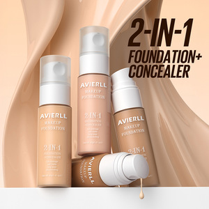 Base de Maquillaje Líquida 2 en 1 de Larga Duración <span class=keywords><strong>24H</strong></span>, Corrector de Cobertura Total, Control de Grasa, Acabado Luminoso Mate, Resistente al Agua, para Uso Diario - Product Image 2