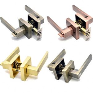 กุญแจล็อคประตูแบบไม่ใช้กุญแจ WEKIS ผลิตจากโลหะผสมสังกะสี ดีไซน์ทรงสี่เหลี่ยม สีดำด้าน/สีทอง/สีเงิน พกพาสะดวก แข็งแรงทนทาน เหมาะสำหรับประตูฟาร์ม/โกดัง - Product Image 1