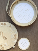 Boîte à cartes d'invitation de mariage élégante avec ruban, emballage en papier, broderie en velours, boîte à cartes cadeaux de mariage personnalisée de luxe pour les invités