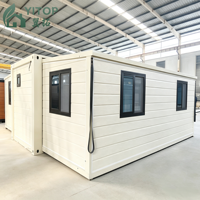 Maison préfabriquée pliable pour hôtel, maison conteneur préfabriquée, maison mobile, petit bureau conteneur, maison préfabriquée extensible avec salle de bain