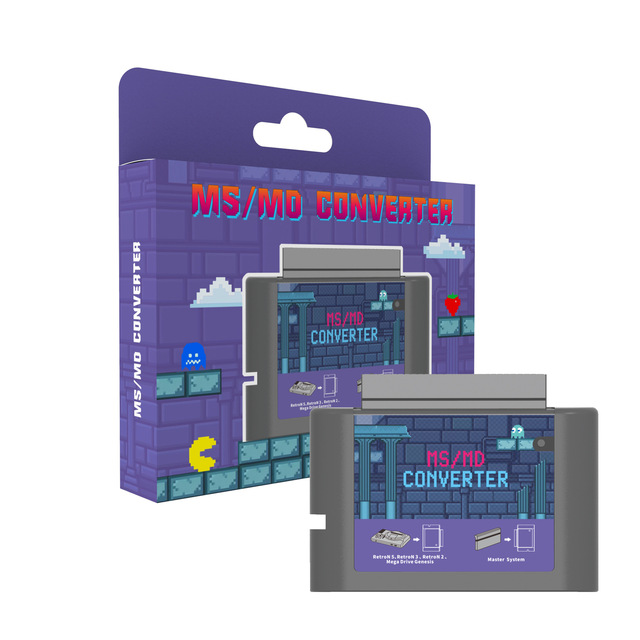 Main System Game Cartridge Adapter for Sega MS & MD, Compatible with Sega MD Gen 2 & Gen 3