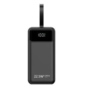 Manufacturer Wireless Charging Power Bank High Capacity 50000mah External Battery Pack Dual Outputs with Built-in Cables