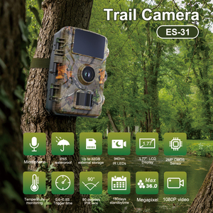 Caméra de piste de <span class=keywords><strong>chasse</strong></span> bon marché avec vision <span class=keywords><strong>nocturne</strong></span> vidéo 1080P/30FPS étanche écran de 1.77 pouces pour la surveillance de la faune - Product Image 2