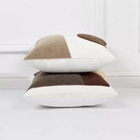 Housse de coussin carrée portable en polyester uni avec broderie 3D bohème Innermor 45x45cm pour chambre à coucher