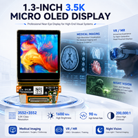 Écran Micro OLED TDO 1,3 pouce 3,5K 3552x3552 90Hz 1600 Nits double port MIPI pour systèmes d'imagerie chirurgicale, VR, MR et Near-Eye