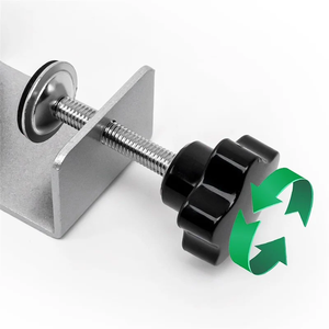 คลิปหนีบอะลูมิเนียมเคลือบอโนไดซ์สำหรับแผงหนา 0.32 ซม. 2.54 ซม. ปรับความหนาได้ ใช้กับตัวแบ่งช่องวางของบนโต๊ะสำหรับห้องนอนหรือห้องแพทย์ - Product Image 3