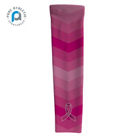 Épingles de ruban rose personnalisées-Manchons de sensibilisation au cancer du sein Manchons de bras de sport de compression de bras Manchon de bras de football américain