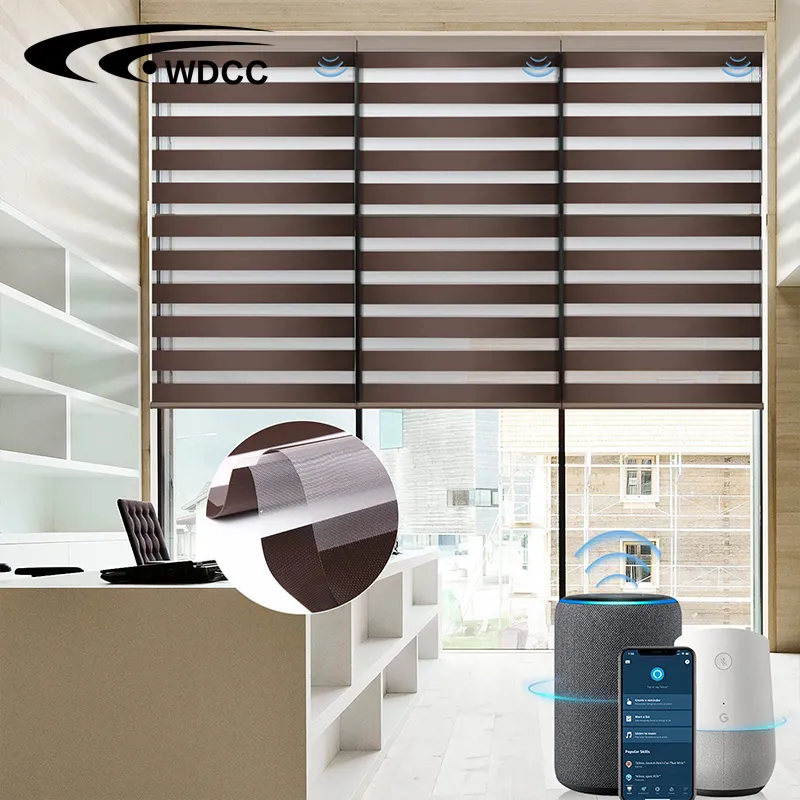 Manufacturers Smart Motorized Zebra Blind Window Blackout Electric Zebra Roller Blinds