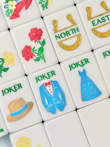American <b>Mahjong</b> <b>Set</b> Acrylic Tiles 4 Player Portable Travel Case Luxury Carved Game Made China Uncharged for Home Party Casino - Product Image 1