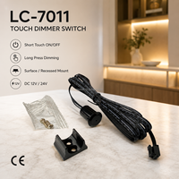 Interrupteur tactile sous-meuble à intensité variable 12V 24V, contrôle centralisé LED pour éclairage de meuble de cuisine et bande lumineuse LC-7011-22