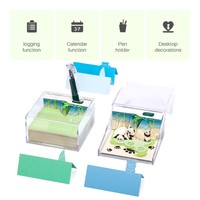 Bloc-notes 3D personnalisé, calendrier 2026, feuilles mobiles, ours noir et blanc, cadeau de luxe pour les employés