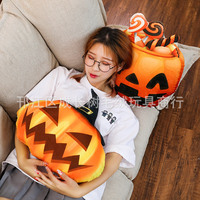 Coussin de citrouille créatif pour Halloween, accessoire de farce, jouet en peluche, poupée en tissu, cadeau, rembourrage en coton PP, pour les 14 ans et plus - Vente en gros