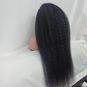 Eonian-Perruque Brésilienne Crépue et Droite, Cheveux Humains Vierges, Sans Colle, Front Lace, Yaki, Style Afro, 16 Pouces - Product Image 1