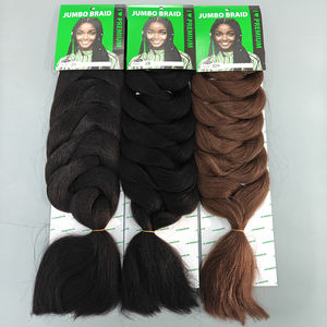 Venta al por mayor sintético Yaki recto trenzado extensión del pelo ignífugo materia prima Africana Jumbo <span class=keywords><strong>trenzas</strong></span> pelo - Product Image 1