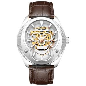 Vendita calda creative design tevise di scheletro del cranio degli uomini <span class=keywords><strong>orologio</strong></span> meccanico automatico in <span class=keywords><strong>oro</strong></span> in <span class=keywords><strong>acciaio</strong></span> inox - Product Image 3