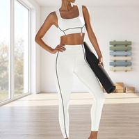 Ensembles de sport 2 pièces pour femmes : Leggings push-up et brassière de sport pour yoga, pilates et gym