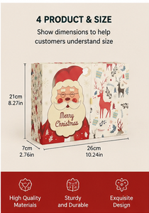 Wholesale Christmas Advent Calendar <b>Box</b> Book Shape Rigid Cardboard <b>Empty</b> Mystery Blind <b>Box</b> with Reindeer <b>for</b> Surprise <b>Gift</b> - Product Image 6