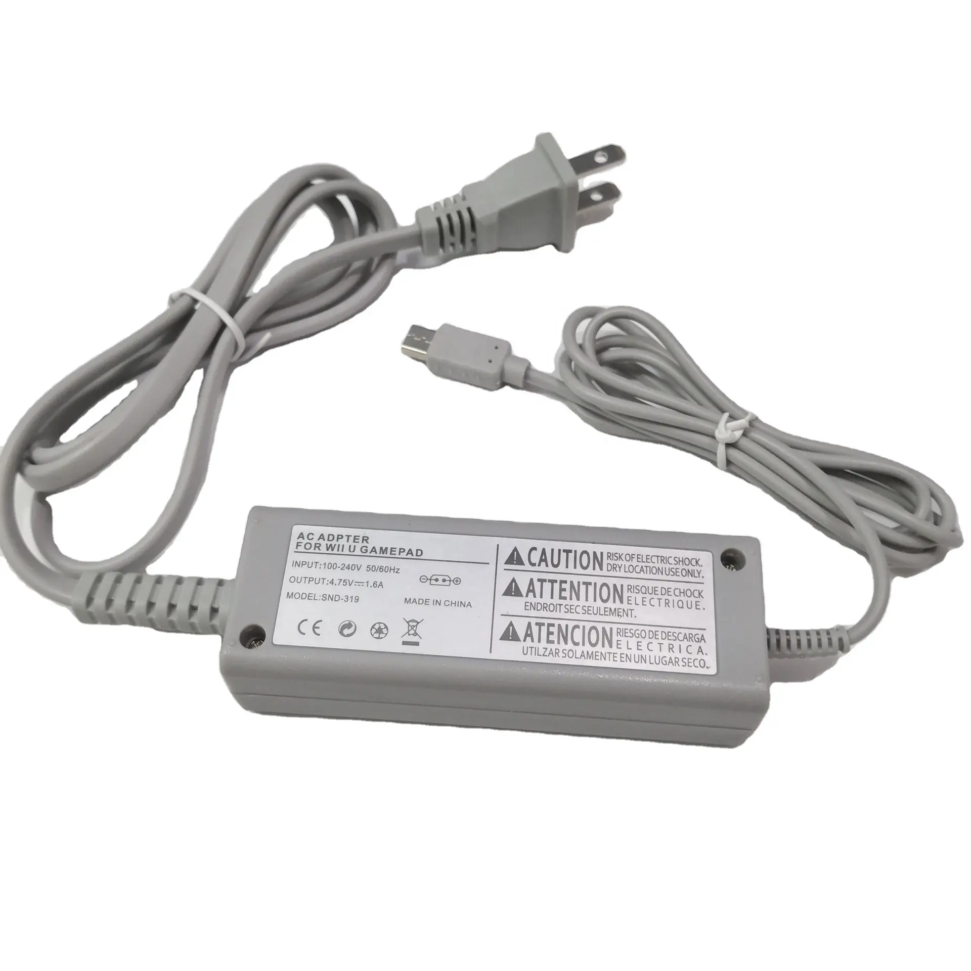 US Plug 100-240V Accueil Chargeur d'alimentation murale Adaptateur secteur Charge pour Nintendo Wii U Gamepad Controller